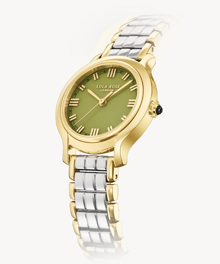 Lollalojeu Waltz Green Onyx Two-Tone Women'S Metal Daily Watch