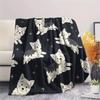 Star Puppy and Kitten Print Flannel Blanket,High Quality Comfortable for All Seasons,Home Decor,Warmth and Comfort,Perfect for Christmas Gifts
