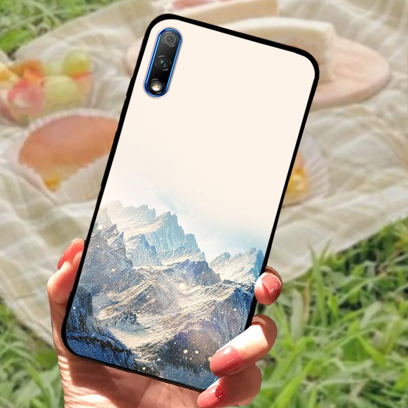 For Honor 9X Case Cover Honor9X China Silicone Soft Marble Black Bumper Funda Coque for Huawei Honor 9X Pro Full Protective