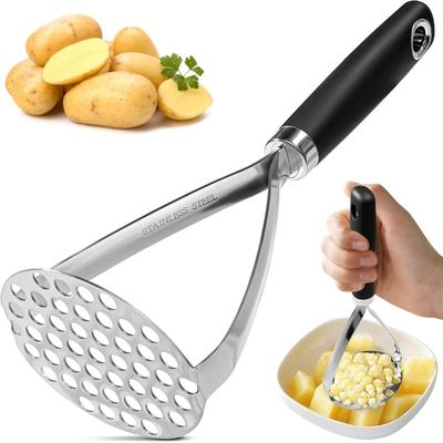 Heavy Duty Potato Masher PP Grip Food Grade Stainless Steel Potato Press Ricer