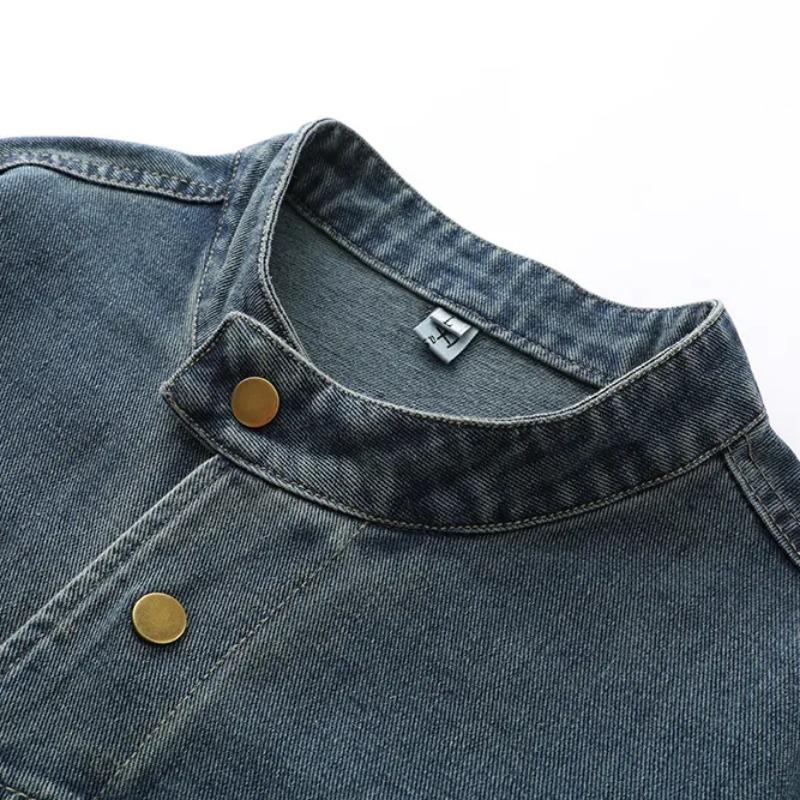 Retro Washed Denim Jacket for Women in Spring and Autumn Versatile and Stylish New Chinese Style Loose Autumn Design Jacket Top
