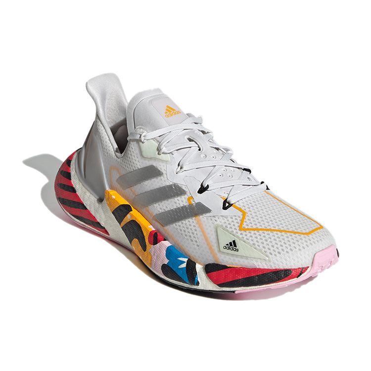 Adidas X9000L4 Trendy Comfortable Non-Slip Breathable Low-Top Marathon Running Shoes Women Sneaker White Silver FX8463