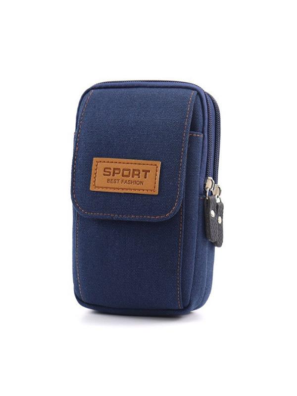 Herren Leder & Canvas Multifunktionale Hüfttasche für Baustellen