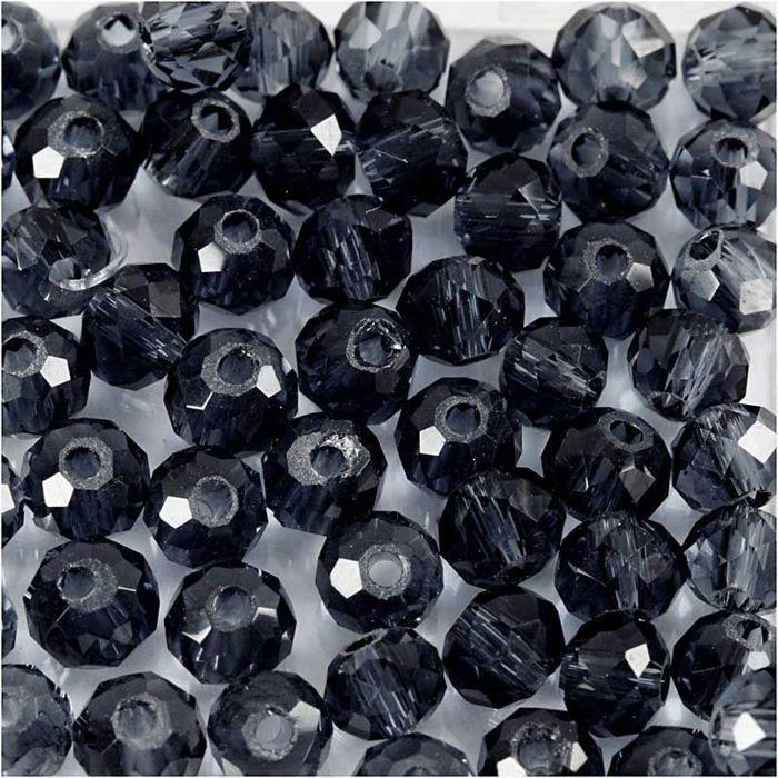 Perles - Creotime - Noir - 4 mm - 45 pièces - Synthétique