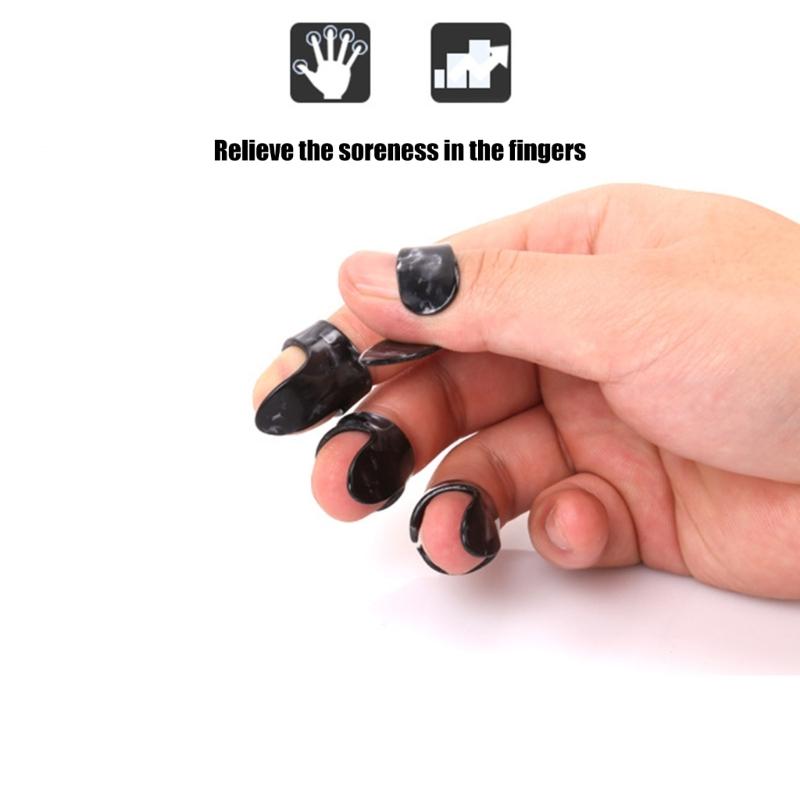 4Pcs Thumb and Finger Picks Guitar Finger Picks Replacement Flat Thumbpicks Finger Cot Picks for Acoustic Guitar