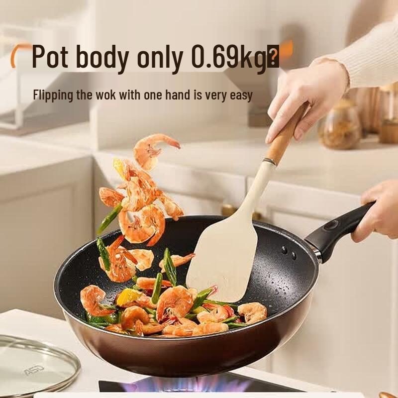 ASD 28cm Non-stick Flat-Bottom Wok