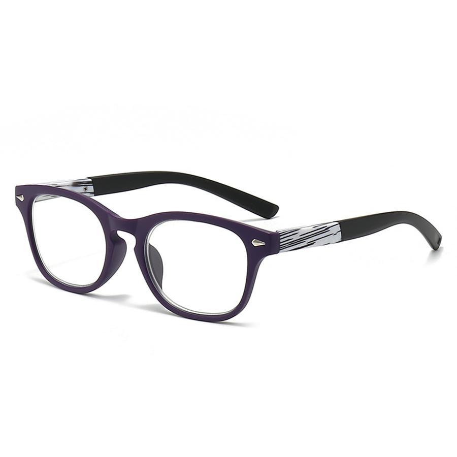 

Модные очки для чтения Очки для чтения с защитой от синего света +1.0+1.5+2.0+2.5+3.0+3.5+4.0 +1.5 фиолетовый