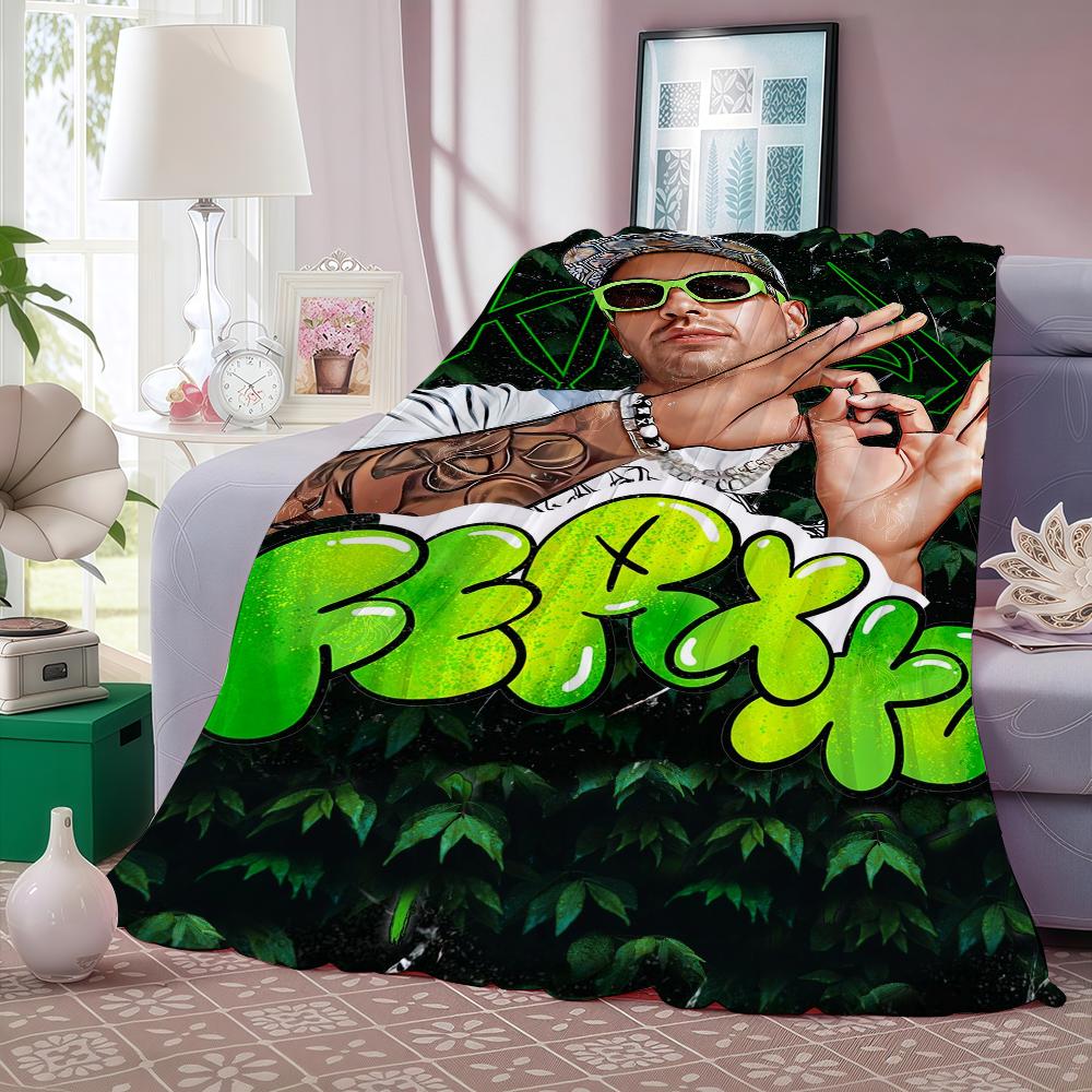 Ferxxo Cool F-Feid Singer Blanket Perfect Gift For Sofa Office Bed Plane Travel Sleep Read Relax Camping 75X95CM