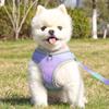 Gradient Color Dog Harness Vest with Reflective Strap Dog Walking Leash  Puppy