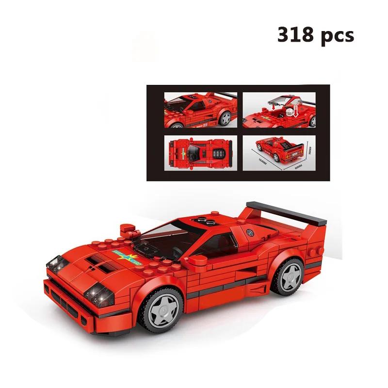 City Speed Champion Sports Car Building Blocks Technique Car Carro Rennau Voiture Vehicle MOC Educational Construction Toys