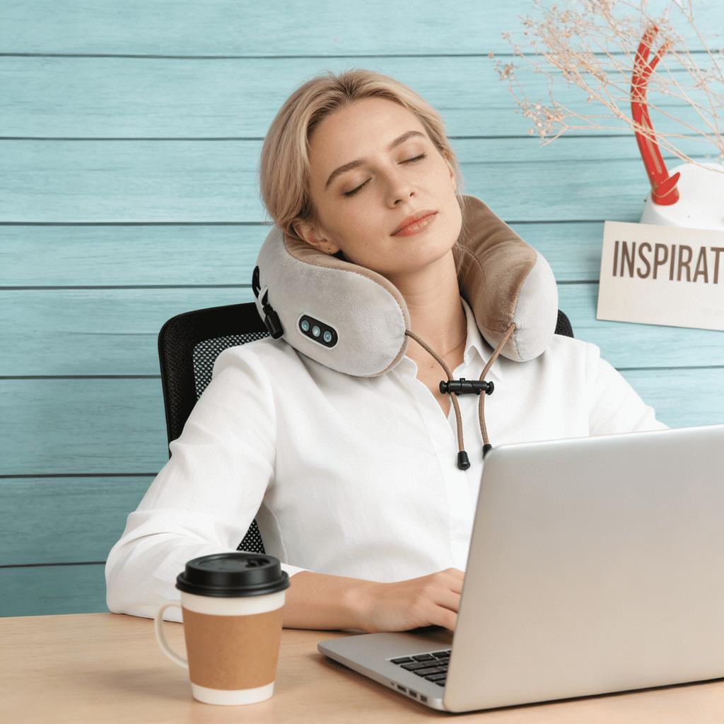 Neck and Shoulder Massage Wrap with Heating - USB Rechargeable & Portable