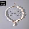 Baroque Imitation Pearl Shell Pendant Necklace for Women  Trend Summer Beach Party Vacation Jewelry Gifts