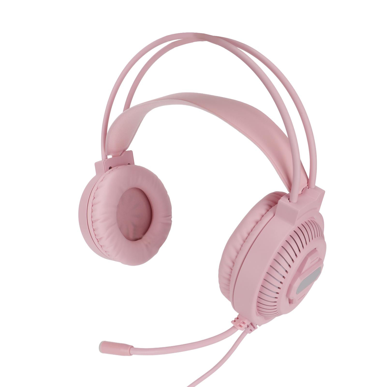 

H46 RGB Game Headphone 7.1 Virtual Surround Stereo Noise Reduction Gaming Headset for XboxPink розовый