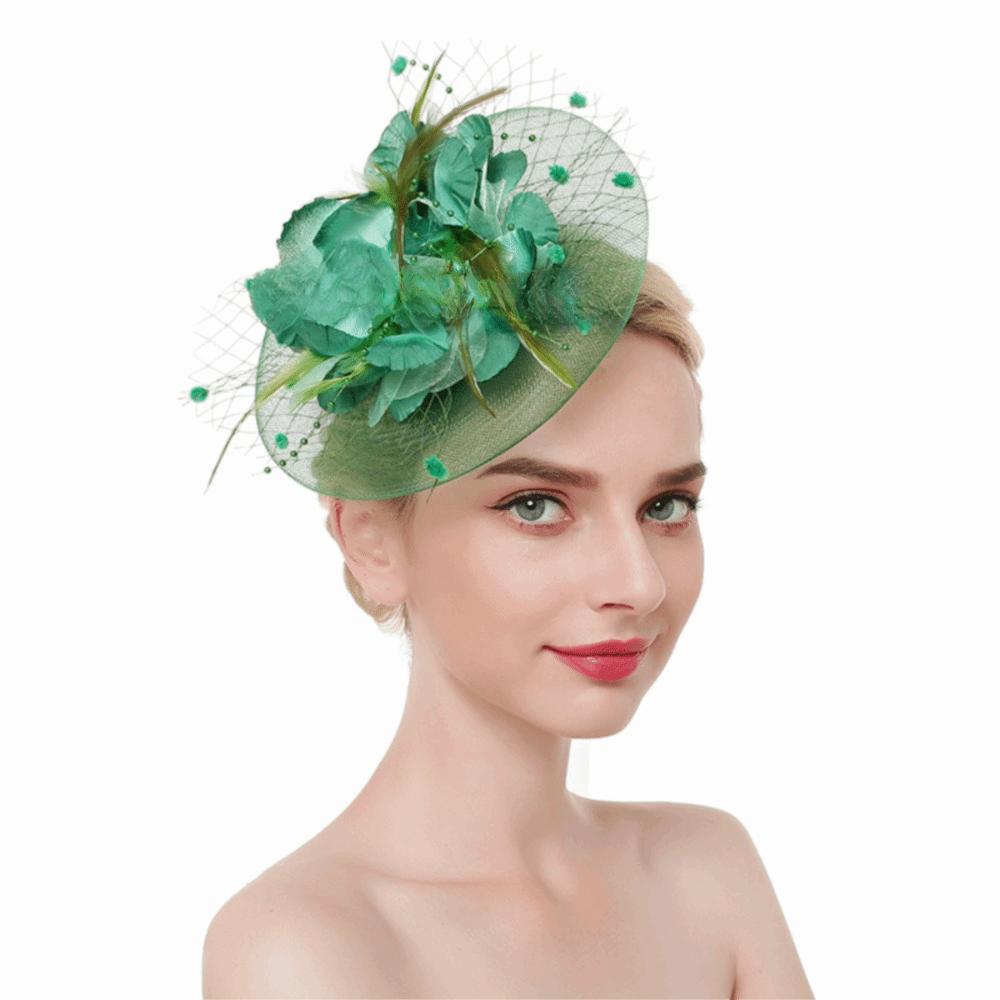 Feathers Mesh Fascinator Hat Elegant Bride Headdress Fashion Veil Hat Headwear  Wedding
