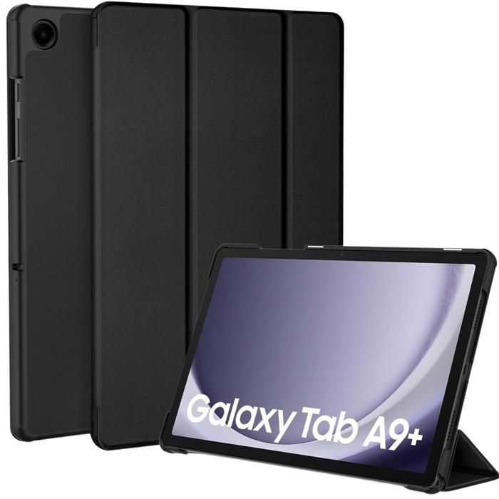 Coque - Phonillico - Samsung Galaxy Tab A9 PLUS 2023 - Noir - Protection intégrale - Multi-positions