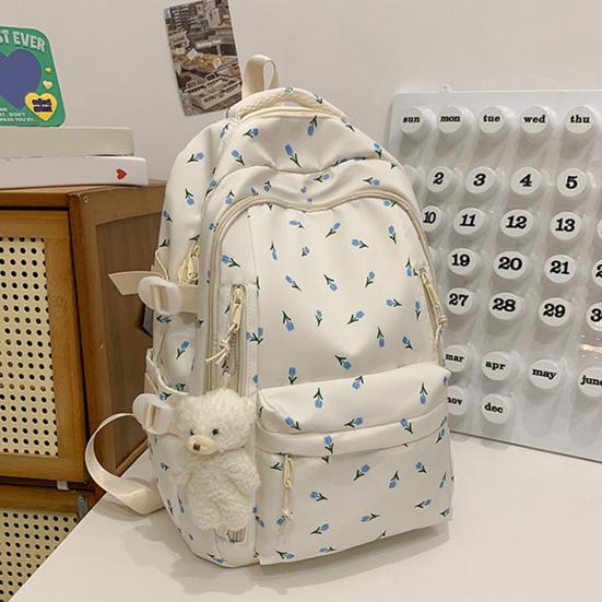 Floral Backpack for Girls Large Capacity Backpack with Padded Shoulder Straps