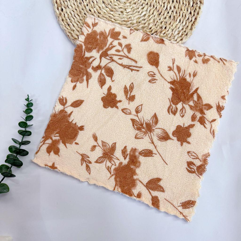 Coral Fleece Absorbent Kitchen Dishcloth - Small, Thick, Easy-to-Use Hand Towel for Dishwashing