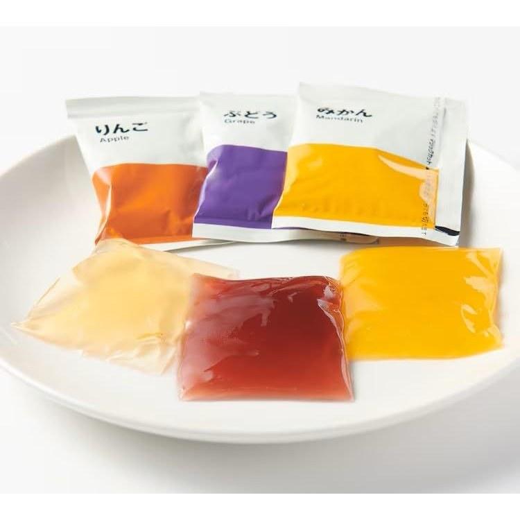 Muji Chilled Delicious Fruit Juice 100 Jelly Three Types 432g (18g x 24 pieces) 1 bag Dessert Snack Popular (1 bag)