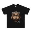 2026 Lamar Kendrick Lamar Kung Fu Kenny Hip-Hop Rap Embroidered Short-Sleeved T-shirt Cotton Loose-Fitting Tee