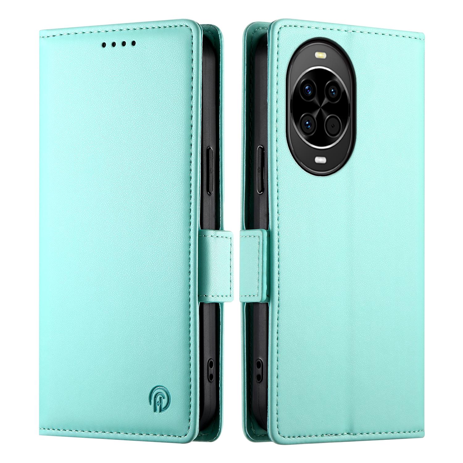

For Huawei nova 14 5G Stand Case PU Leather Wallet Phone Cover Mint Green