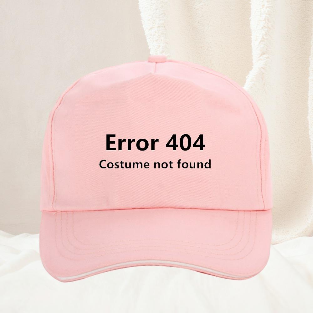 Error Costume Not Found Halloween Funny Coding Coder Baseball Cap Fashion Unisex and Women Visors Hat Birthday Gifts