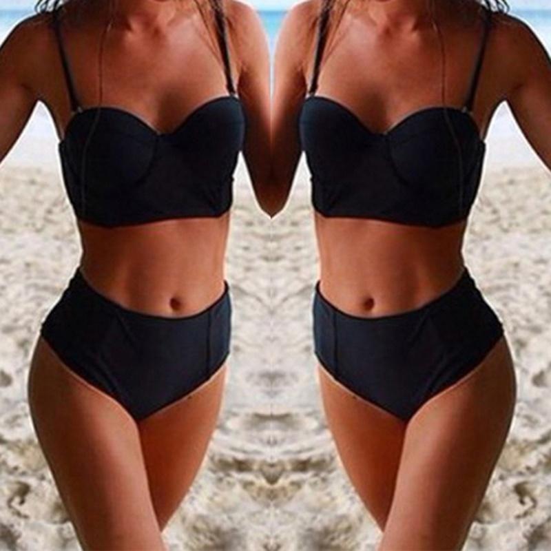 Vintage High Waist Bikini Monokini Swimwear Set For Women With Timeless Elegance