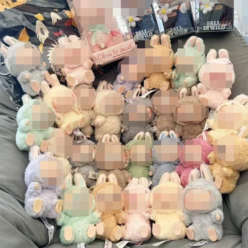 Cute Rabbit Plush Doll Vinyl Keychain Pendant