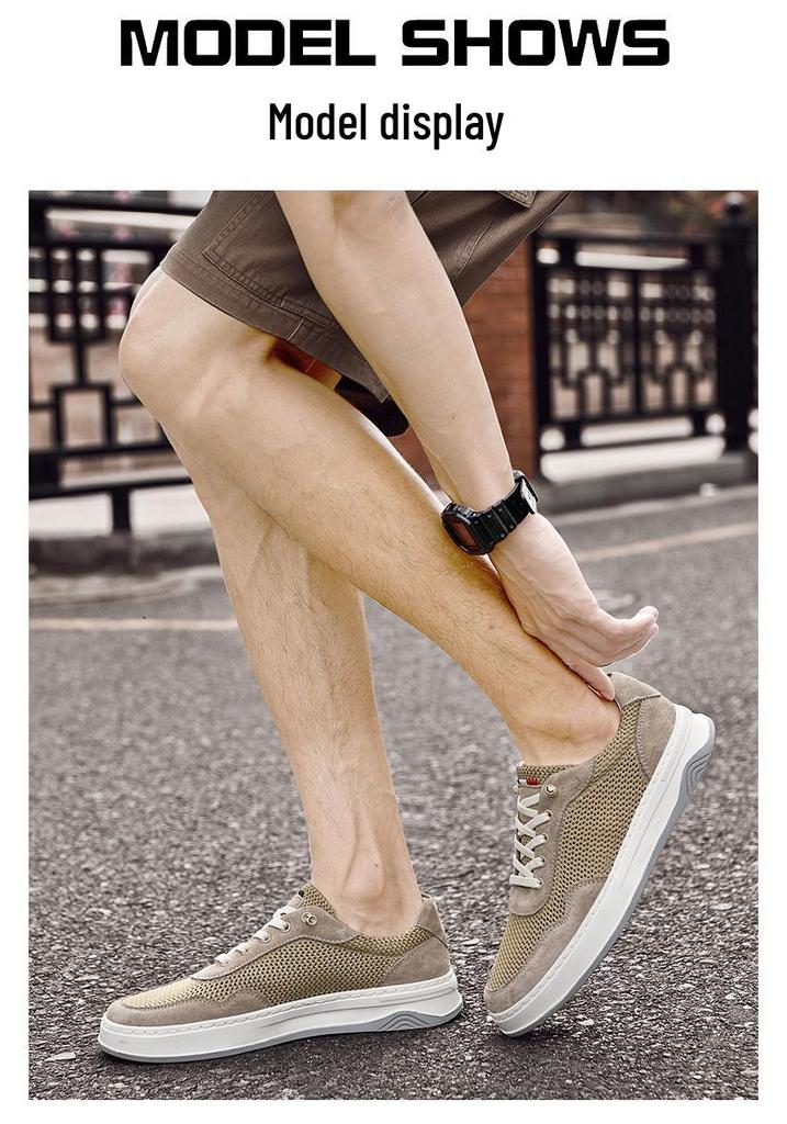 Spring/Summer Men's Mesh Lace-up Breathable Casual Shoes
