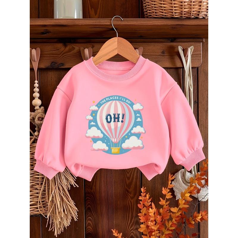 European sizes A Brightly Colored Print Pattern, a Comfortable And Skin-Friendly Round-Neck Sweatshirt for Baby Kids, Perfect for Everyday Wear