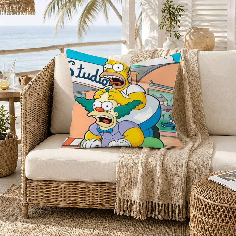 SSimpsons Cartoon Pillow Case for Sofa Living Room Home office Decor Protective Cover
