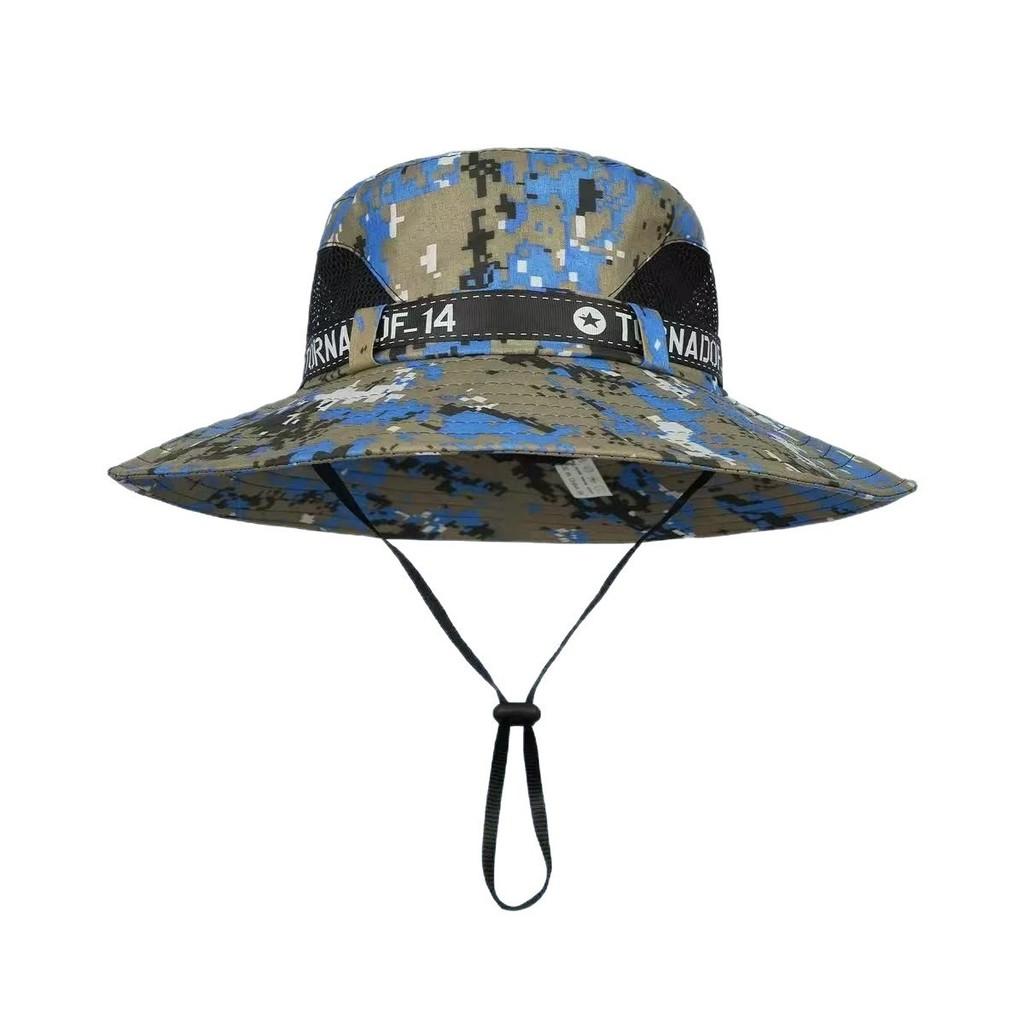 Camouflage Fisherman Hat With Wide Brim For Men Summer Sun Protection And Breathability