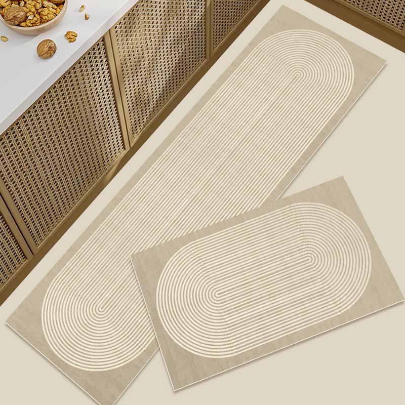2pc Kitchen Floor Mat Made of Diatomaceous Earth,  Washable and Absorbent, Water and Oil Repellent Carpet