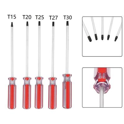 PVC-Schraubendreher, Rot-Silber-Chrom-Vanadium-legierter Stahl