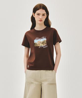 Malittepeulangsowajeobeo W Aerocool Resort Graphic Tee Brown