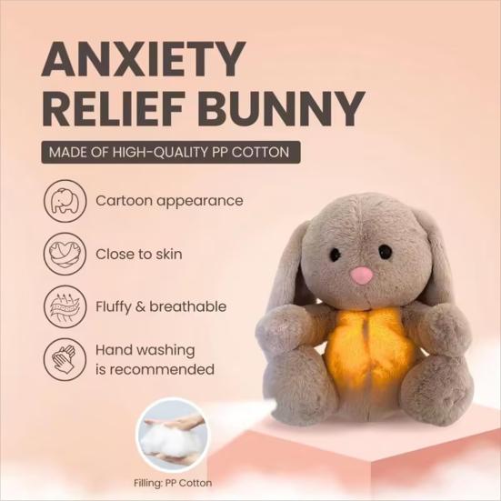 Bebek Nefes Alan Tavşan Peluş Oyuncak Sakinleştirici Müzikli Hafif Müzikli Tavşan Peluş Doldurulmuş Hayvan Sakinleştirici Bebek Emzik Yenidoğan Bebek Erkek Kız Hediye