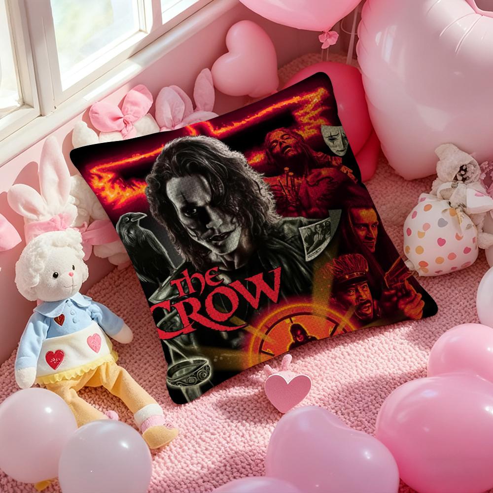 RRaven CCrow Movie Pillow Case Antidustmite Pillowcase Invisible Zipper Silky Short Plush Sofa Cushion Cover