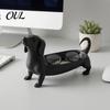 Kleine Aufbewaherschale 3D-gedruckte Dackel-Schale für Schmuck, Schlüssel, Ohrringe, Kreativer Schreibtisch Modernes Zuhause Dekor Organizer, Tischhunde-Dekorationen