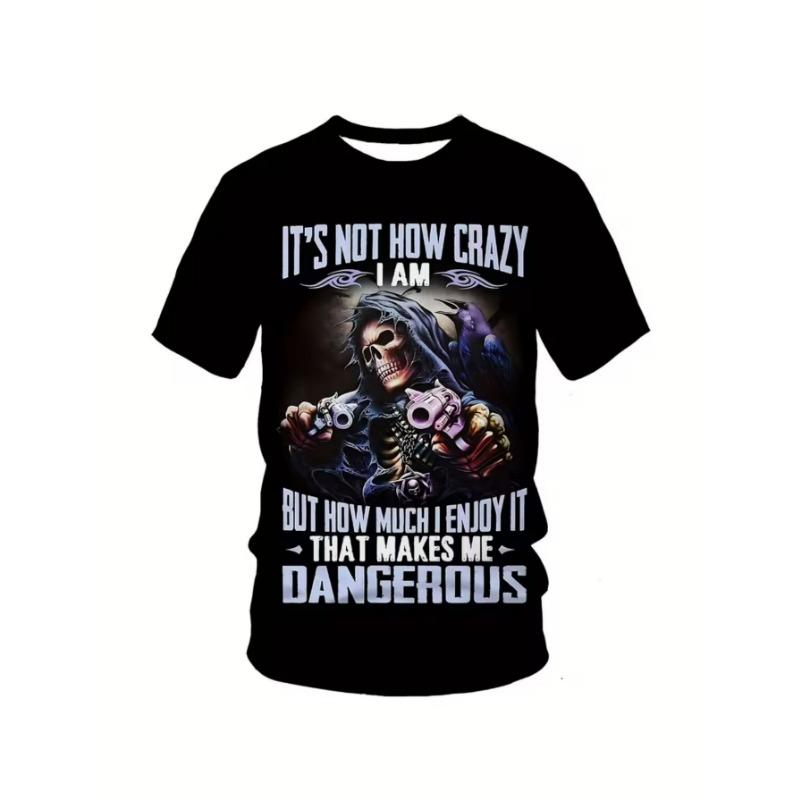 Men's Fashion 3D Printed Men's T-Shirt Round Neck Short Sleeve Trendy Street Wear