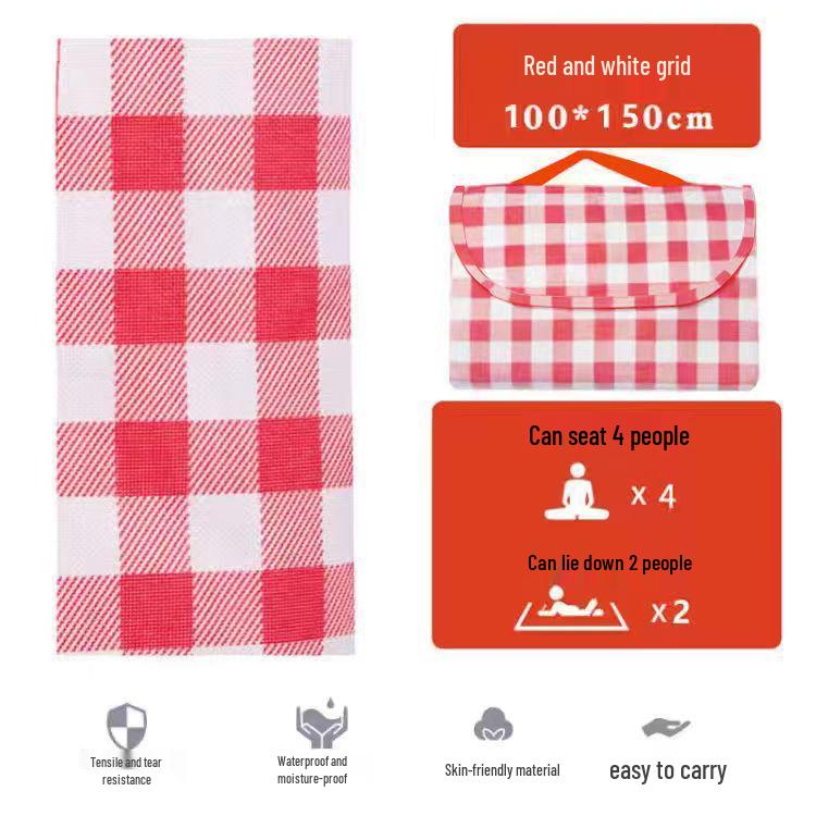 Thickened Portable Outdoor Picnic Mat and Moisture-Proof Cushion