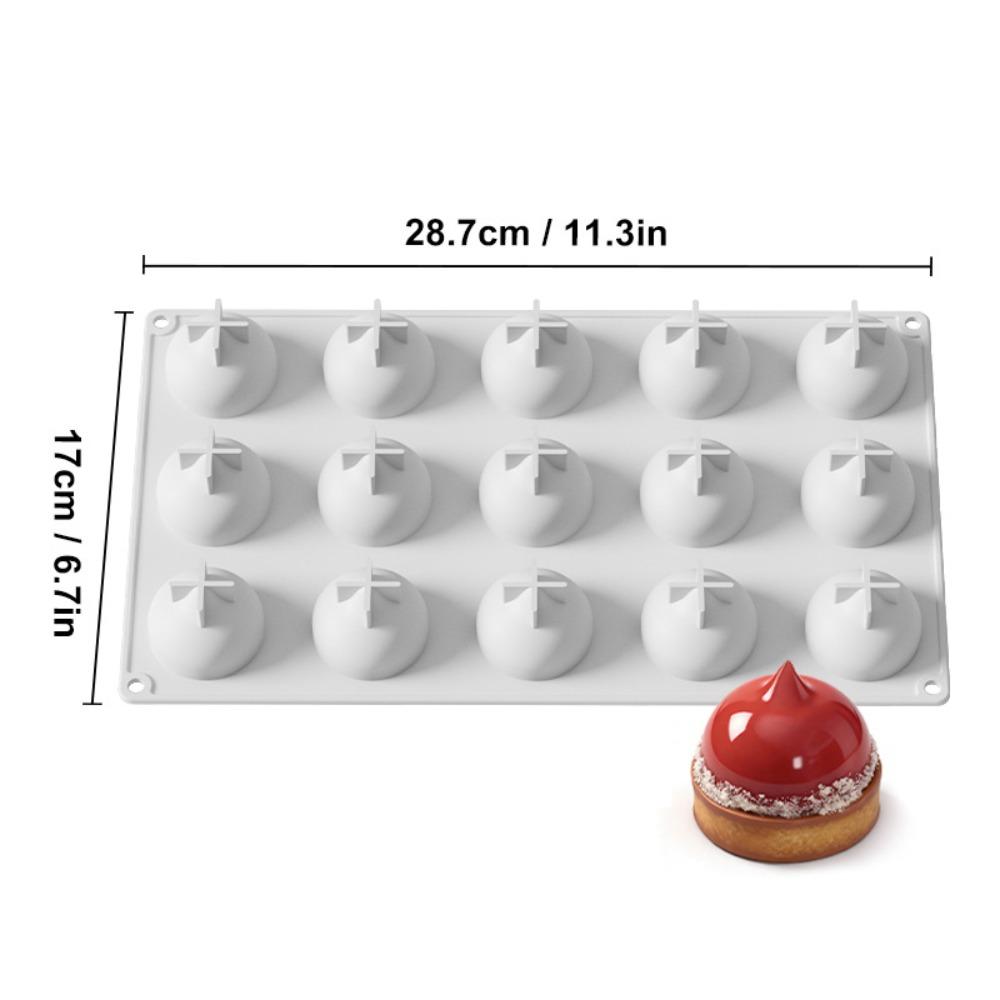 New 15-Cavity Mousse Cake Mold 3D Shape Easy Release Fruit Dessert Mold Non-Stick Heat-Resistant Pudding Mould Afternoon Tea