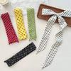 Streetwear Style Polka Dot Scarf Versatile Long Scarf Vintage Hair Band  for Women