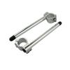 SZYUMO Sports Motorcycle 22mm CNC Cut Handlebar Tube Fork Clipons Mm 7/8" 33/35/37/41/43/45/48/50/51 (50mm, Silver)