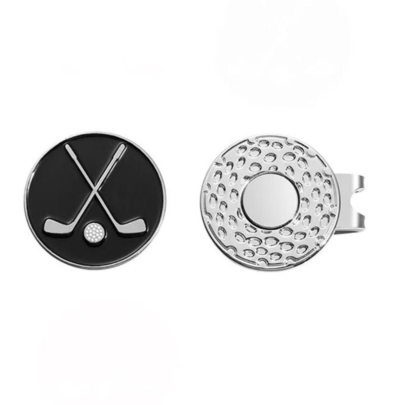 Metal 1inch Golf Balls Marker Hat Clip Golf Balls Marker Golf Gift Assorted Pattern Metal Hat Clip Magnetic Golf Marker