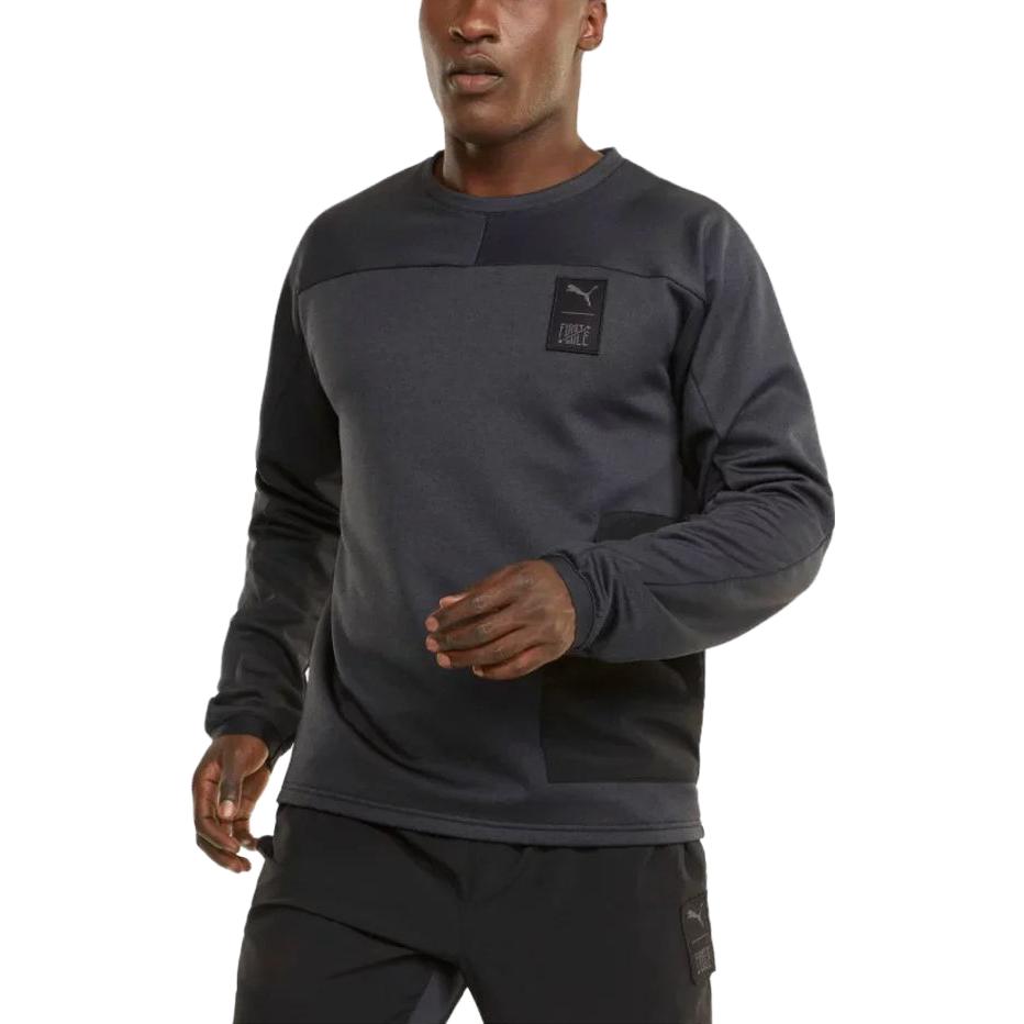 Puma Eco-Friendly Series Brand Logo Sports Hoodie Men hoodies Black 521005-01