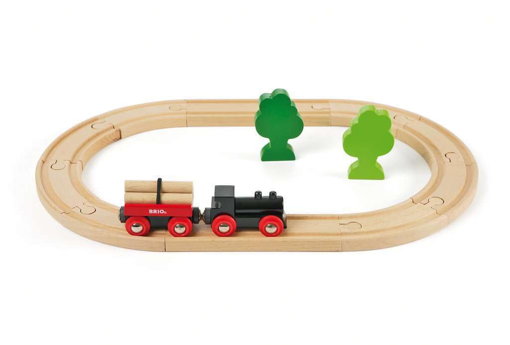 BRIO Little Forest Basic Rail Set [18 Pieces] for Ages 2 and Up (Wooden Train Toy with Rails) 33042