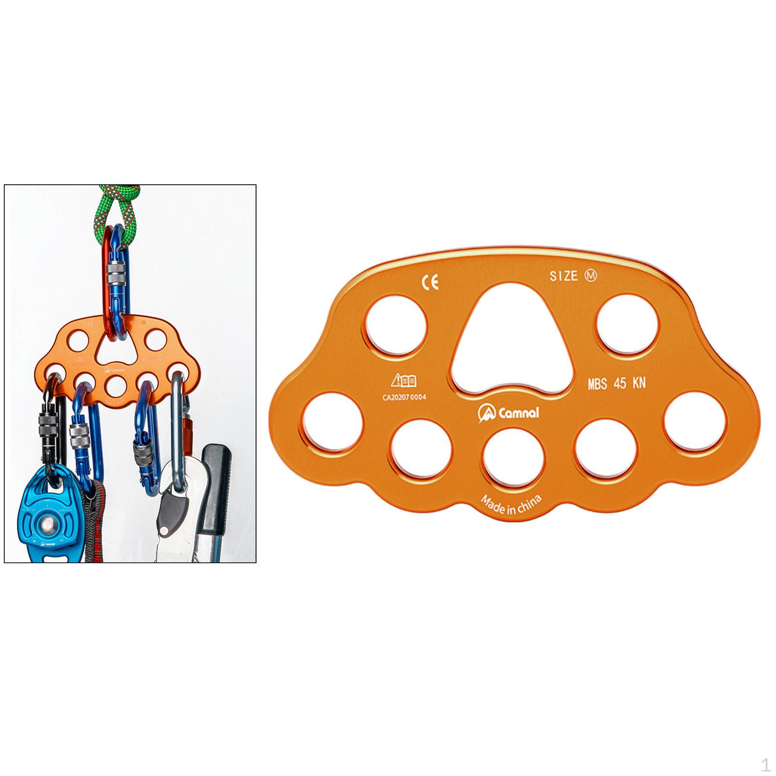 

8-Hole Rigging Plate for Climbing Adventures золотистий