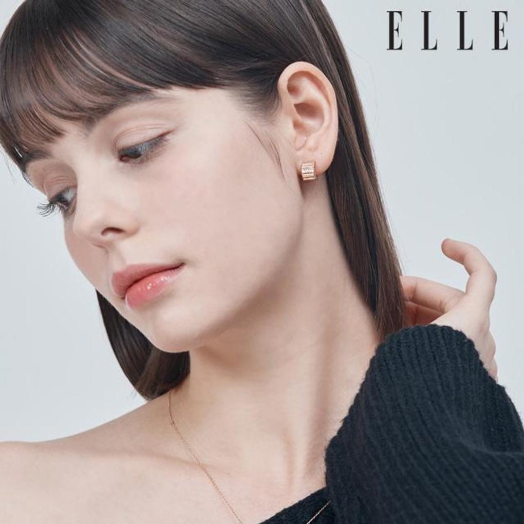 14K Ella One Tunnels Cubic Earrings (Gold Filled) ELGPEE500