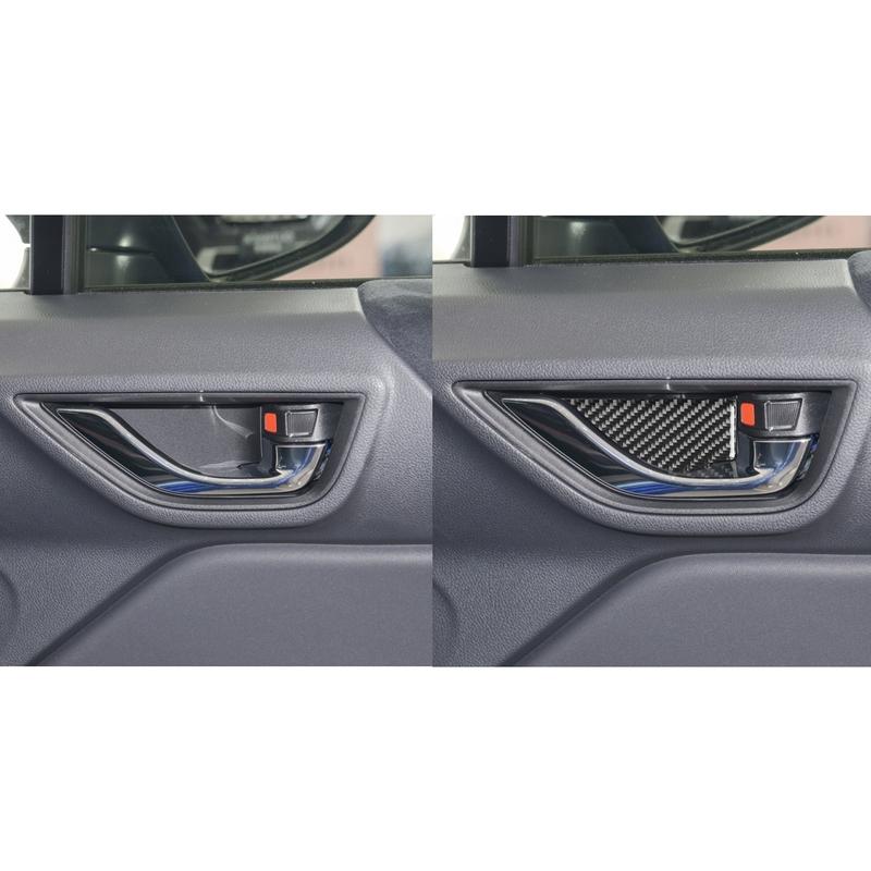 Real Carbon Fiber Car Accessories Door Handle Bowl Cover Soft Sticker For Subaru BRZ/ For Toyota GR86    2024 2025