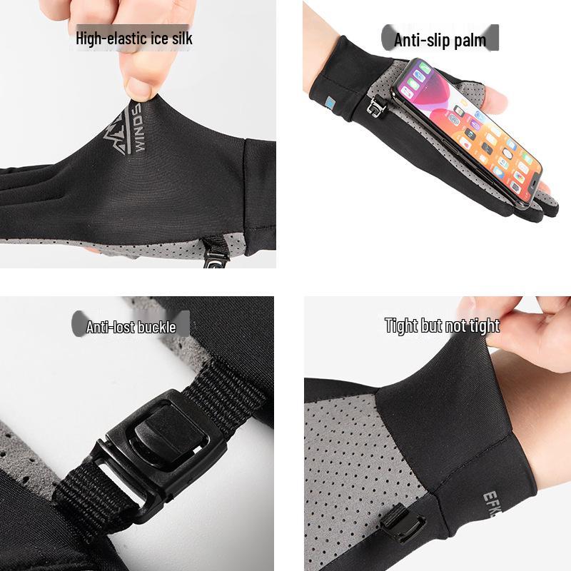 Unisex Outdoor Two-Finger Fishing Gloves: Thin, Wear-Resistant for Cycling, Mountaineering, Sports, and Delivery Riders.
