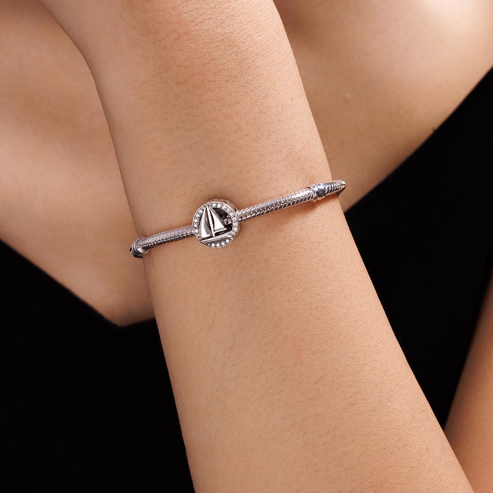 Copper Charm Dream Sailing Boat Beads Jewelry Crafting Genuine Original Bracelet Lady Love Theme Fashionable Jewelry Gift